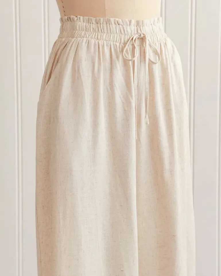 Caicos Cropped Linen Pants