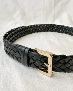 Callie Braided Belt - Black