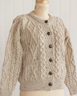 Corrough Wool Cardigan - Bark