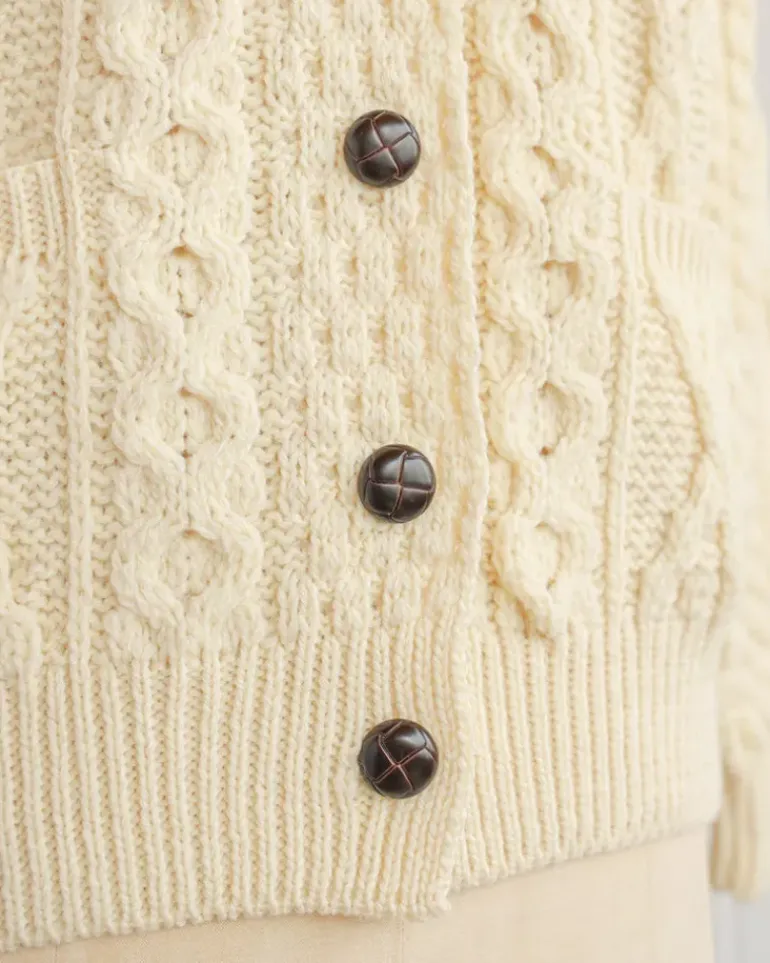 Corrough Wool Cardigan - Cream