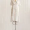 Fontasse Embroidered Voile Dress