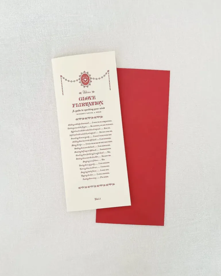 Glove Flirtation Greeting Card