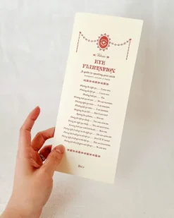 Glove Flirtation Greeting Card