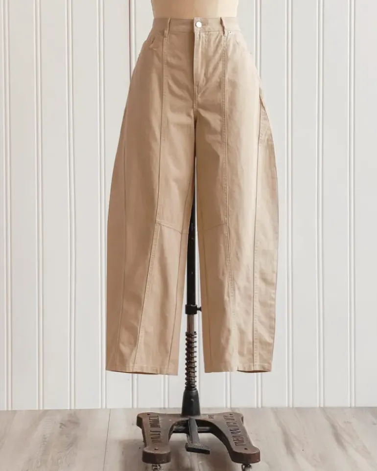 Hearnshaw Khaki Barrel Pants
