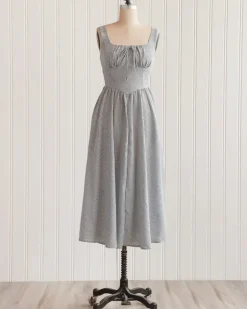 Lakeshire Striped Midi Dress