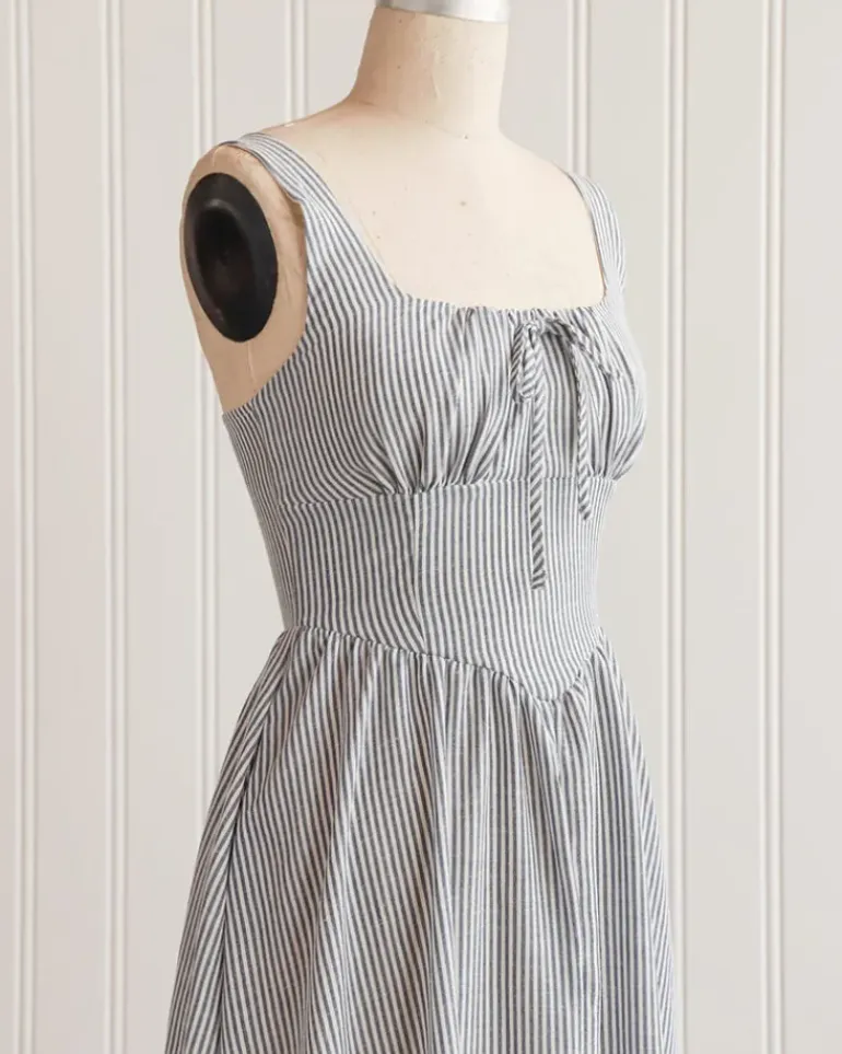 Lakeshire Striped Midi Dress