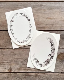Oval Victorian Floral Card
