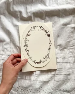 Oval Victorian Floral Card