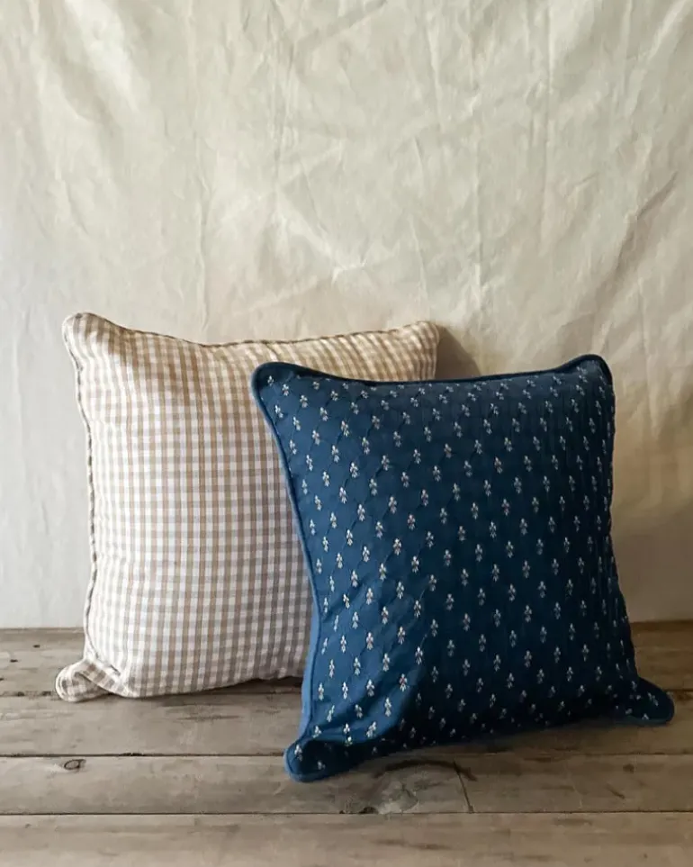 Pink Gingham Throw Pillow