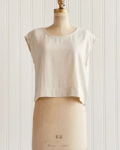 Riley Linen Top - Natural