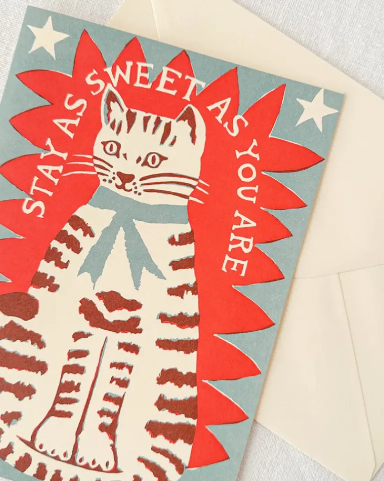 Sweet As You Are Cat Card