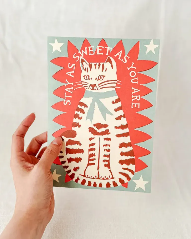 Sweet As You Are Cat Card
