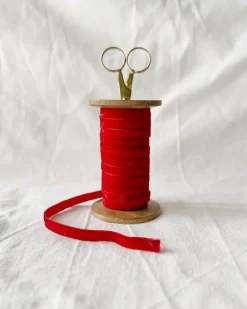 Velvet Ribbon & Scissors Set