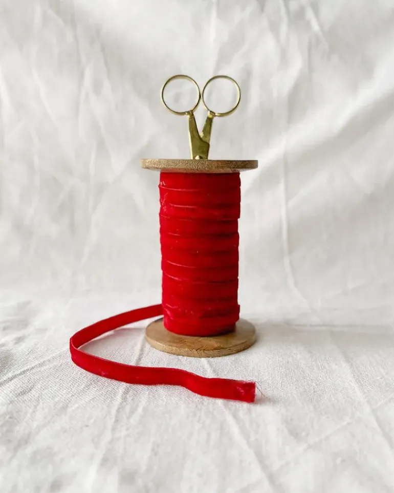 Velvet Ribbon & Scissors Set